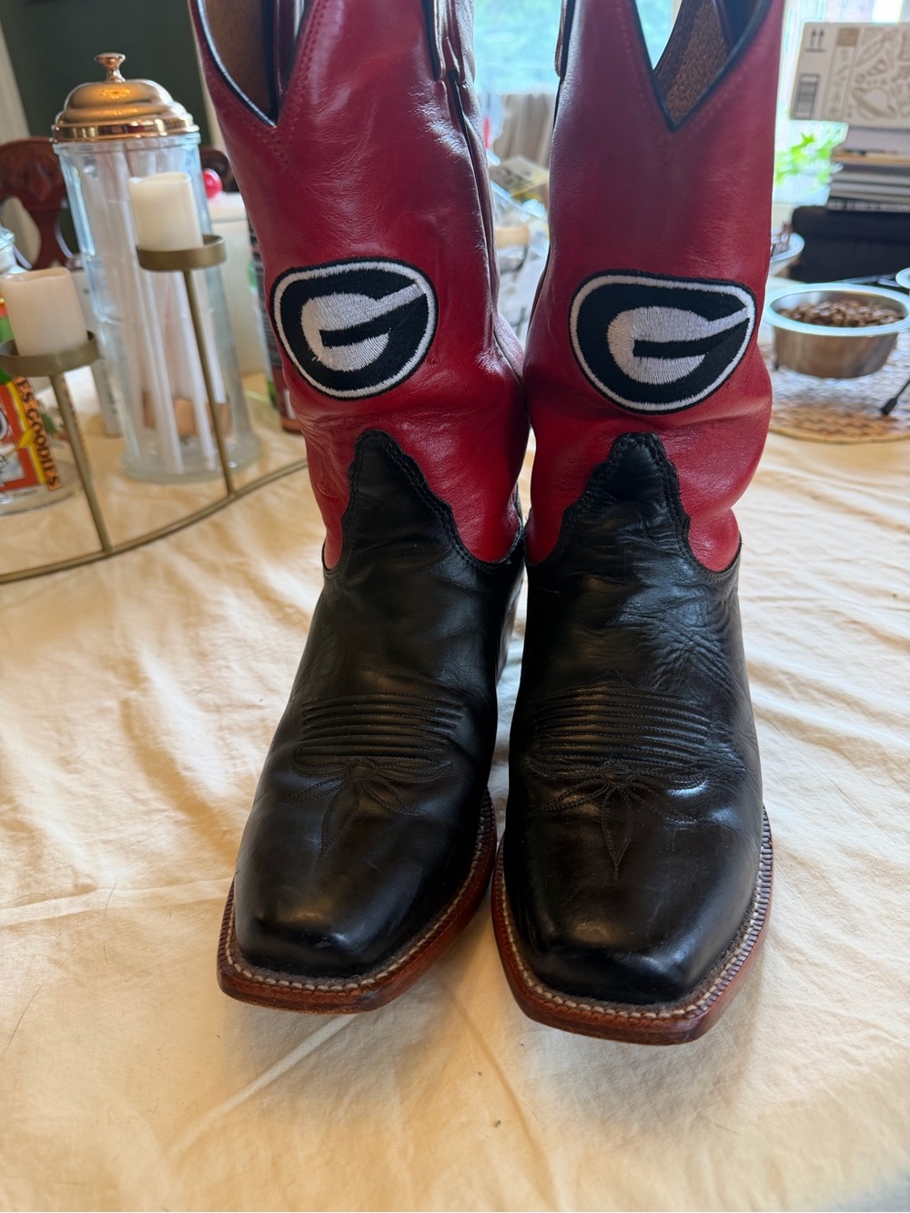 One of a kind Nocona Women’s Boots Bulldogs NCAA Cowboy Boots Red Black